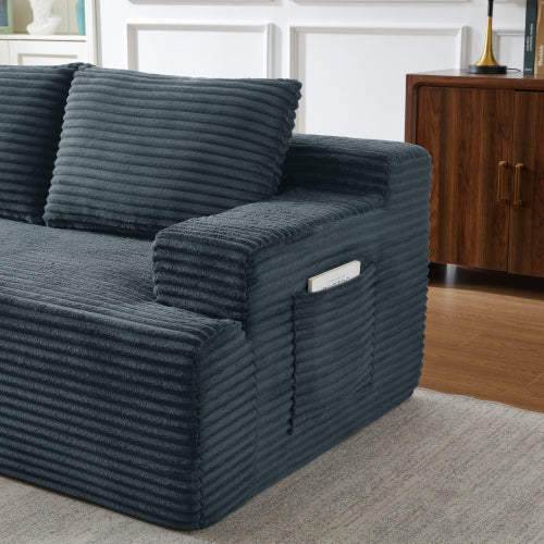 Emsworth sectional polyester upholstery detail
