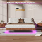 Boscombe floating platform bed in a bedroom setting