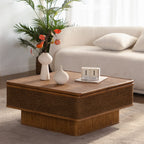 Winslow coffee table woven rattan surface detail