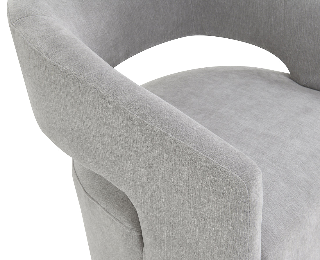 Osmington pedestal chair styled in a bedroom