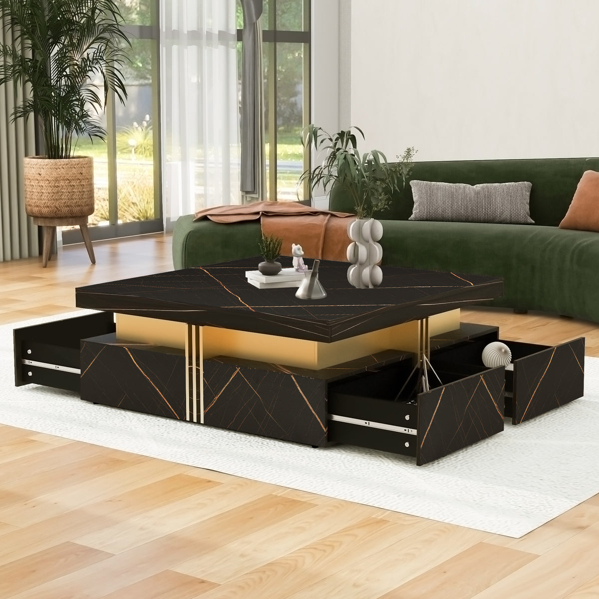 Ravel Marble Coffee Table, edge profile