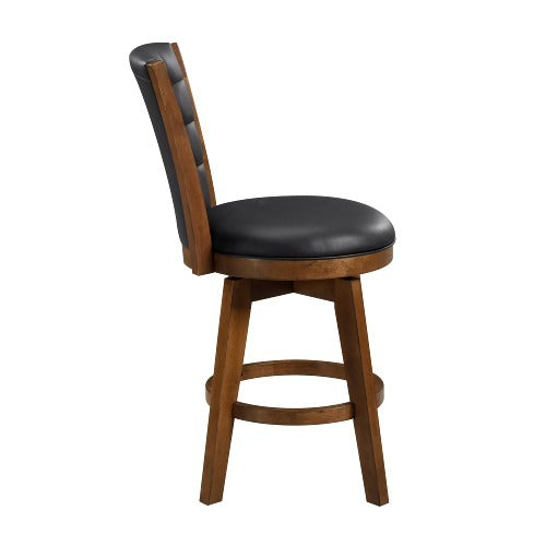 Rye stool faux leather seat detail