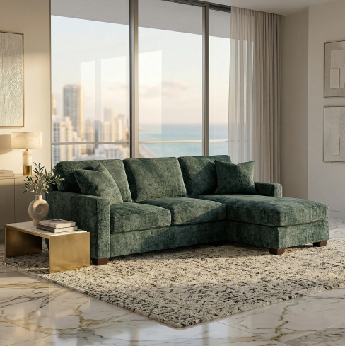 Rialto Velvet Sectional