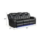 Ilva Reclining Sofa, angled view