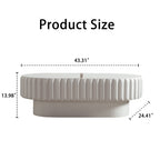 Iseo fluted storage coffee table styled with a sofa