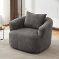 Bibury bouclé swivel barrel chair in grey