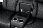 Quilon faux leather and stitching detail