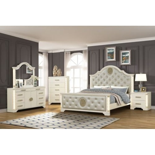 Varenna five piece bedroom set in buff