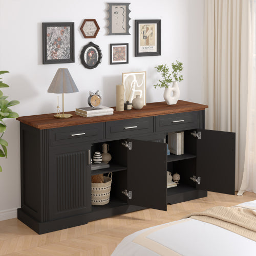 Braemar fluted sideboard in white